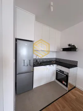 Manja moderna kuhinja sa bijelim elementima i ugradnim uređajima. - image 3