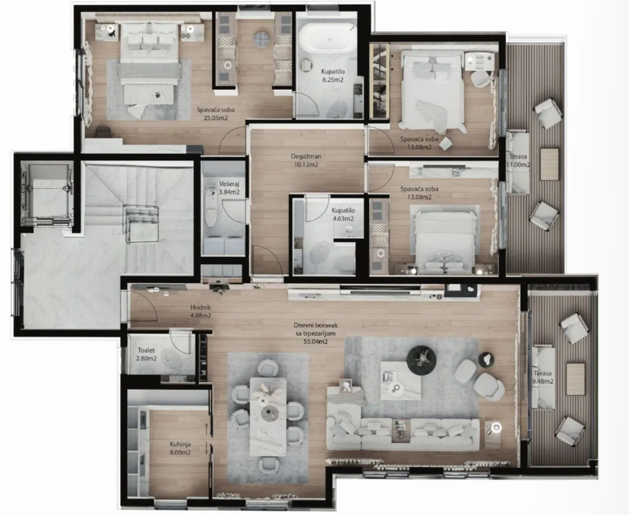 Prodaja, stan, 165m², Donja Gorica, Podgorica
