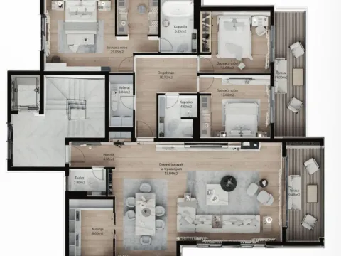 Sale, apartment, 165m², Donja Gorica, Podgorica - image 11