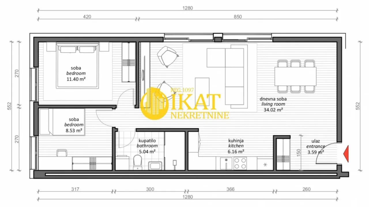 Prodaja, trosoban stan, 68m², Vračar Hram, Vračar Sve Podlokacije