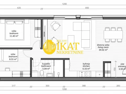 Prodaja, trosoban stan, 68m², Vračar Hram, Vračar Sve Podlokacije