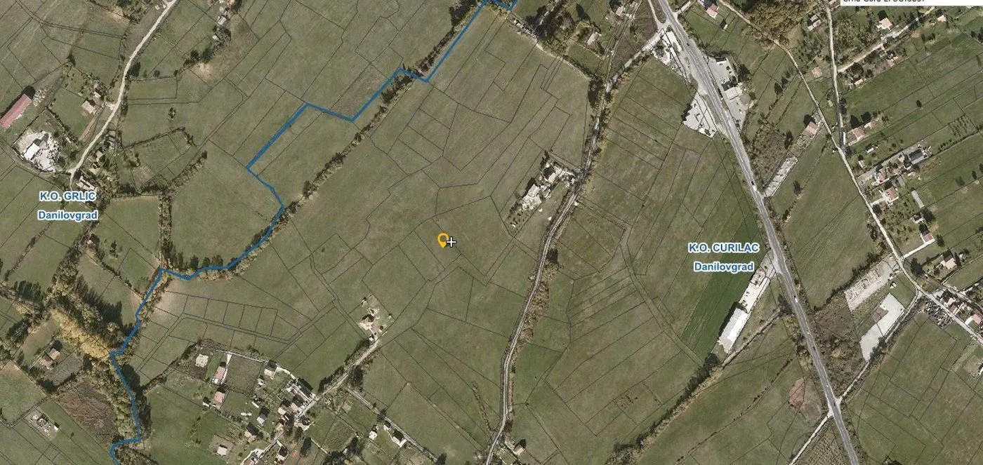 Prodaja, plac, 2000m², Ćurilac, Danilovgrad