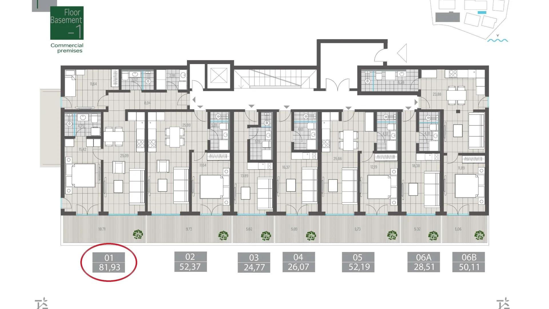 Sale, two bedroom apartment, 82m², Centar, Tivat