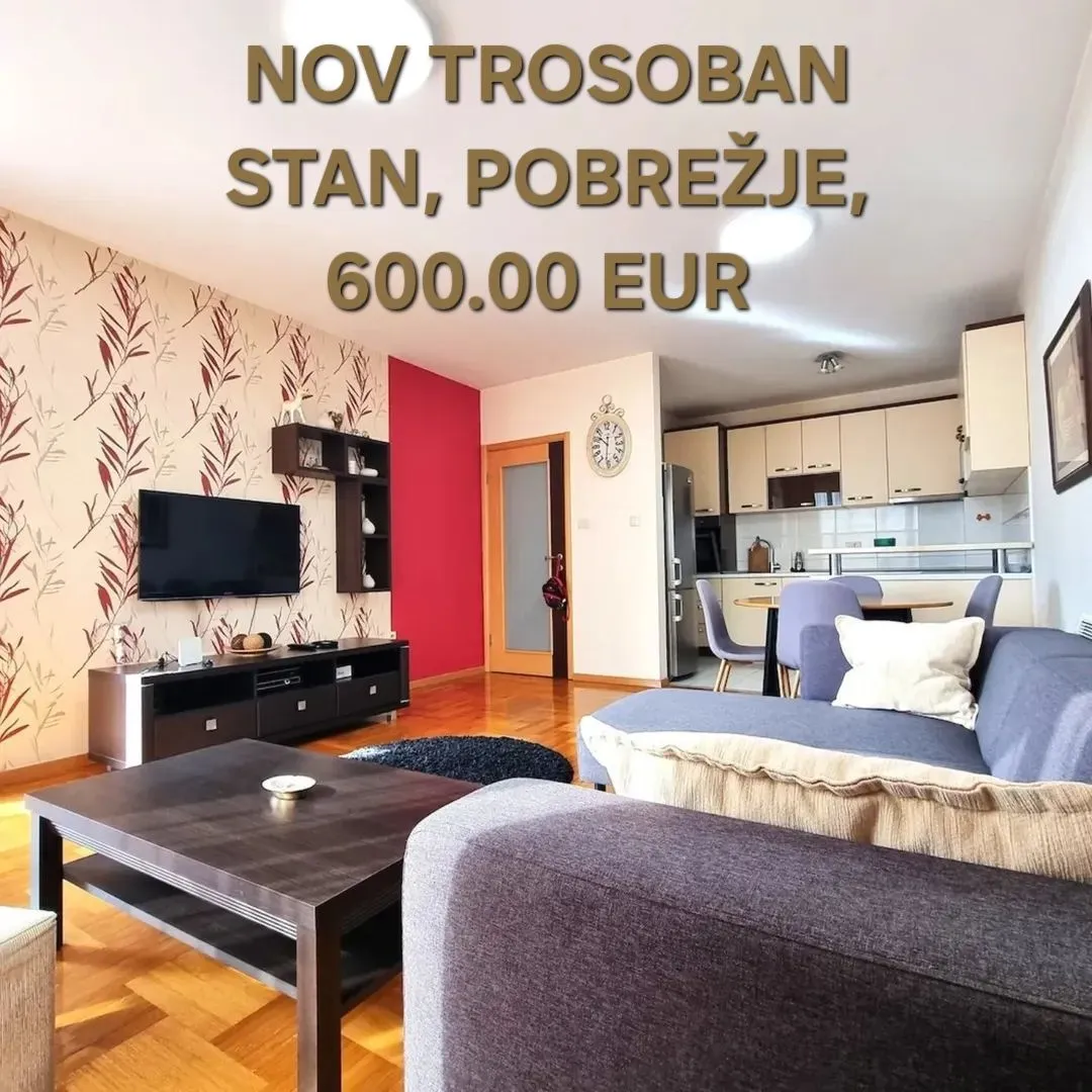 Rent, three bedroom apartment, 84m², Pobrežje, Podgorica