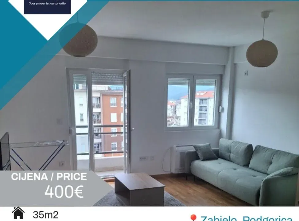 Izdavanje, garsonjera, 35m², Zabjelo, Podgorica