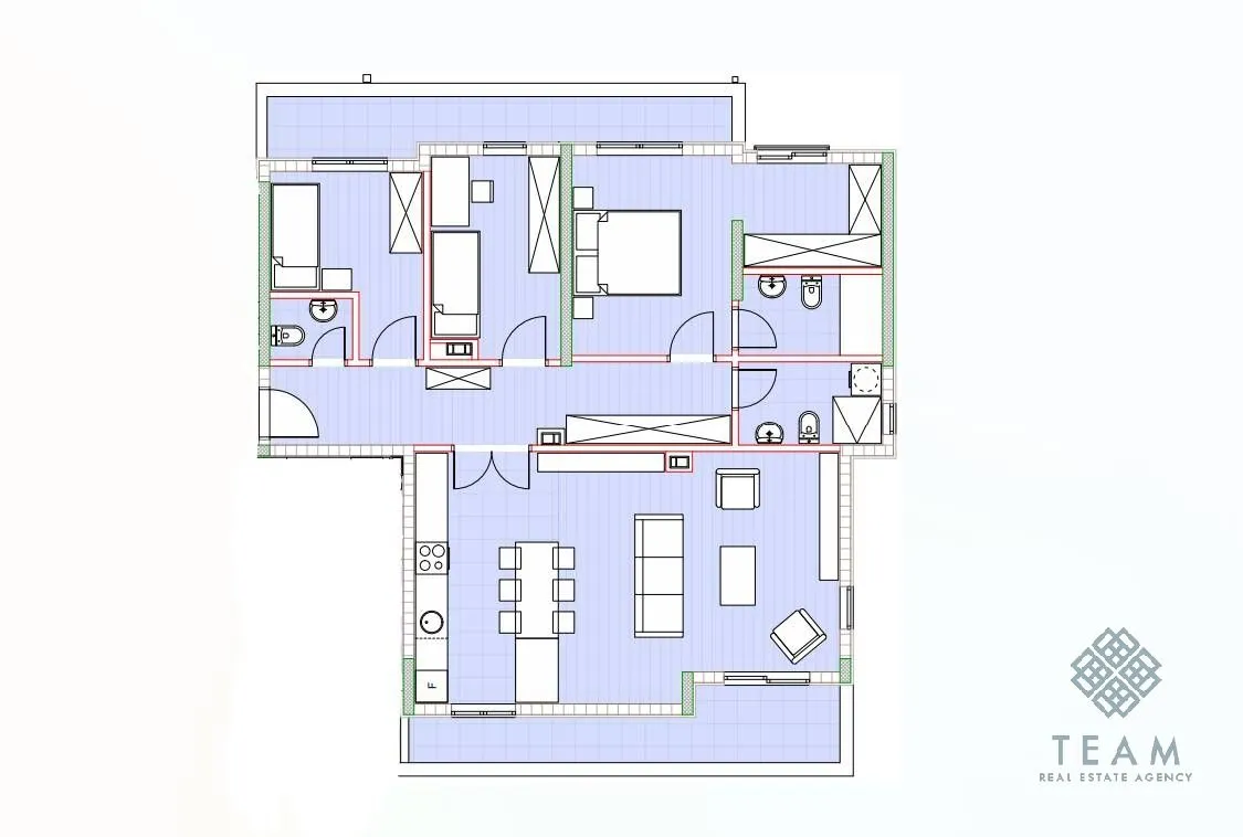 Prodaja, trosoban stan, 107m², Bijela, Herceg Novi