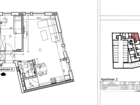Sale, one bedroom apartment, 50m², Petrovaradin, Novi Sad - image 2