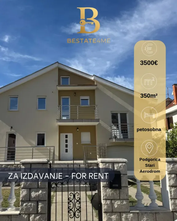 Rent, house, 340m², Stari Aerodrom, Podgorica