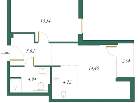 Sale, one bedroom apartment, 45m², Centar, Kolašin - image 9