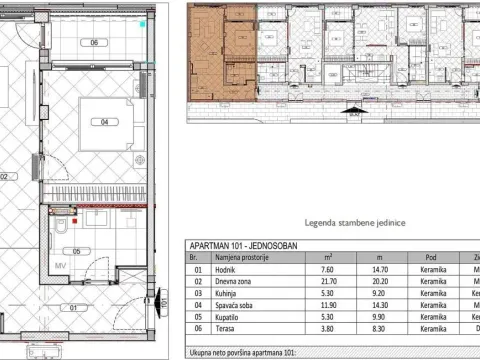 Sale, one bedroom apartment, 55m², Đuraševići, Tivat - image 2