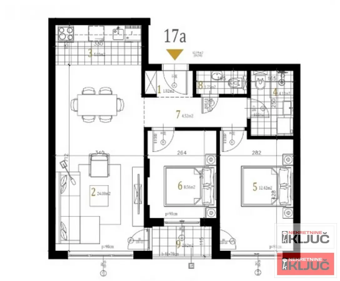 Prodaja, trosoban stan, 63m², Petrovaradin, Novi Sad