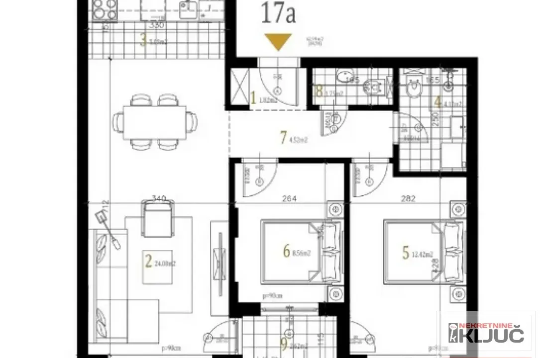 Prodaja, trosoban stan, 63m², Petrovaradin, Novi Sad