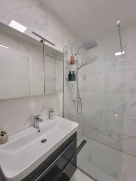 Moderno opremljeno kupatilo sa umivaonikom i tuš kabinom. - image 8