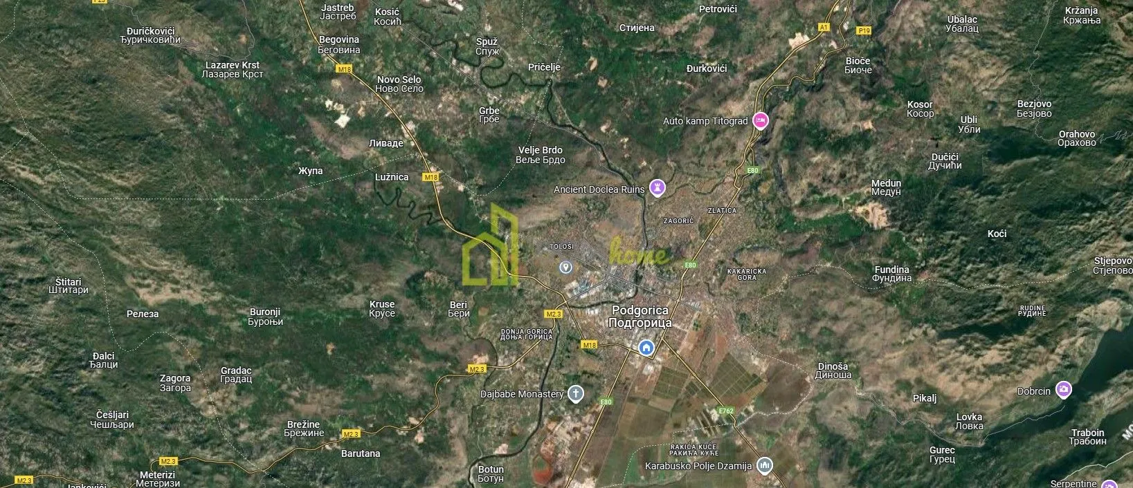 Prodaja, plac, 1000m², Sadine, Podgorica