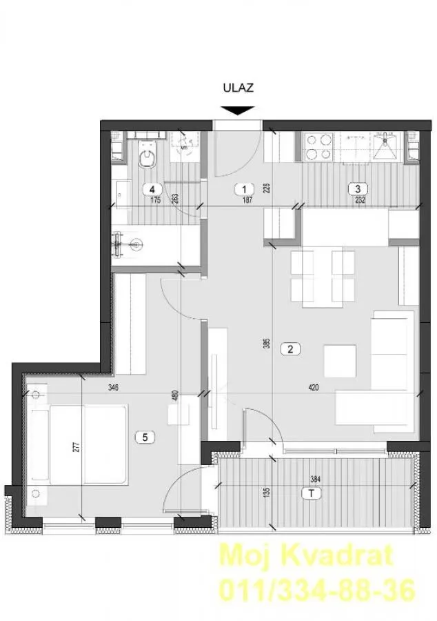 Prodaja, dvosoban stan, 48m², Zeleno Brdo, Zvezdara Sve Podlokacije