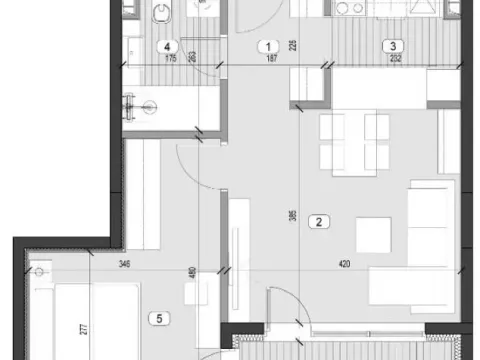 Sale, two bedroom apartment, 48m², Zeleno Brdo, Zvezdara Sve Podlokacije - image 2