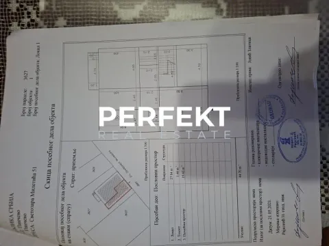 Skica posebnog dela objekta sa prikazanim tlocrtom i podacima o površini. - image 19