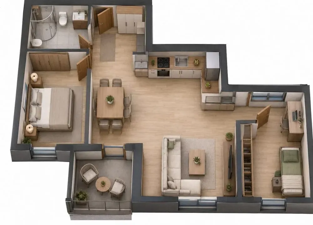 Prodaja, dvosoban stan, 54m², Zemun Gornji Grad, Zemun Sve Podlokacije