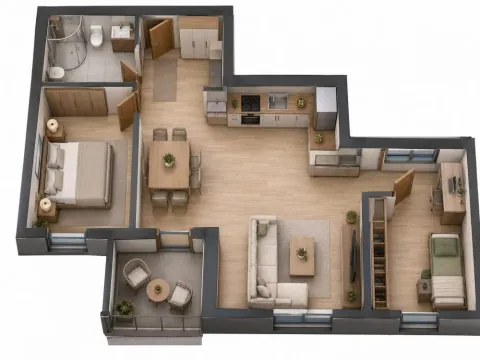 Prodaja, dvosoban stan, 54m², Zemun Gornji Grad, Zemun Sve Podlokacije - image 1