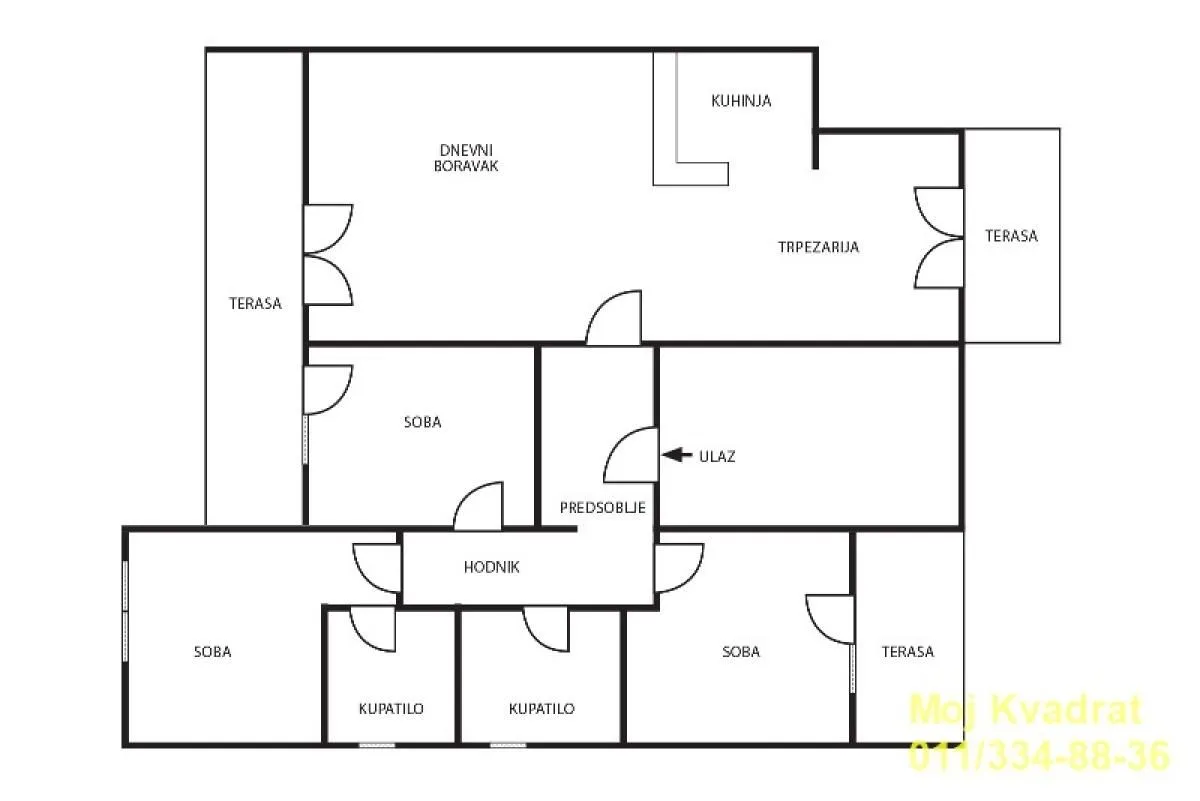 Sale, four bedroom apartment, 123m², Čukarica, Beograd
