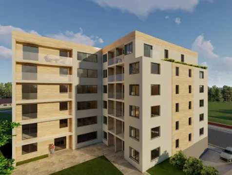 Exterior view of a modern residential building with balconies and a landscaped yard. - image 3