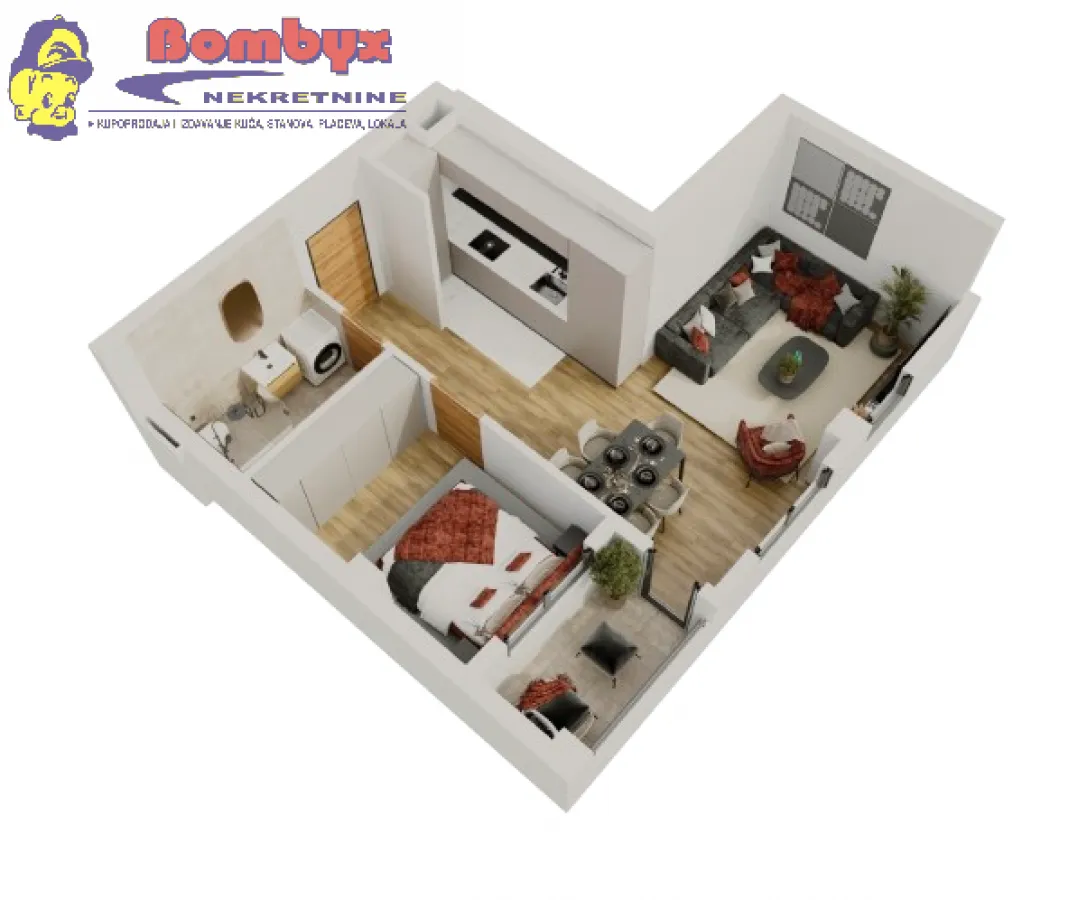 Sale, one bedroom apartment, 45m², Salajka, Novi Sad Sve Podlokacije