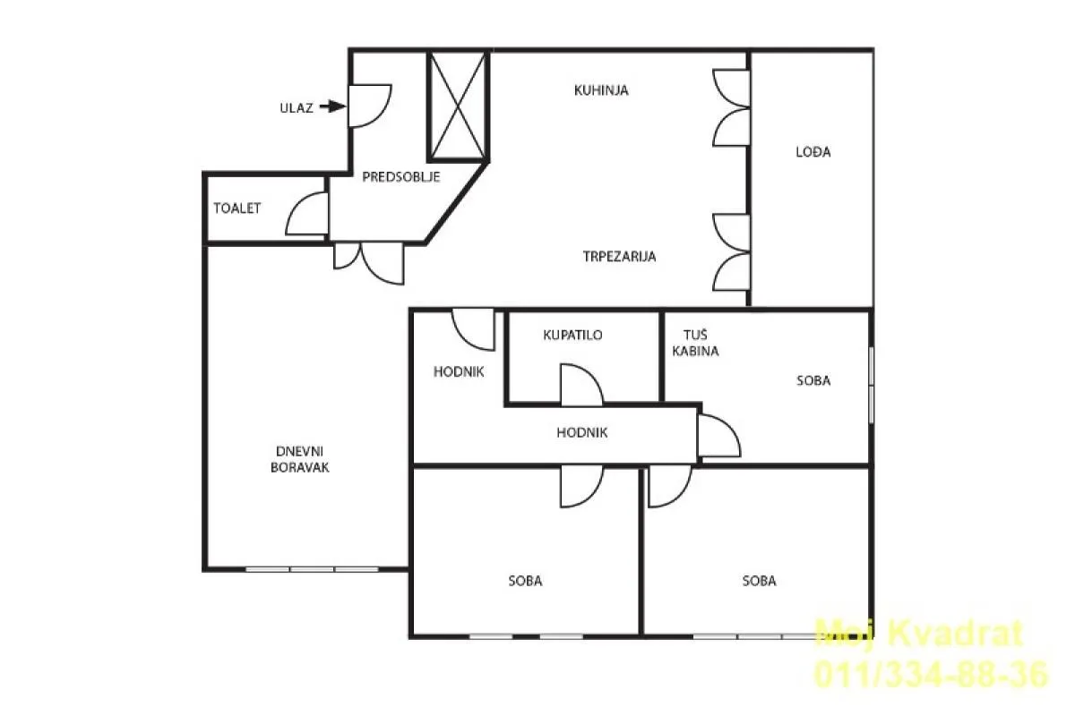 Prodaja, četvorosoban stan, 99m², Denkova Basta, Zvezdara Sve Podlokacije