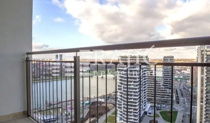 View of the river and city from the balcony.
