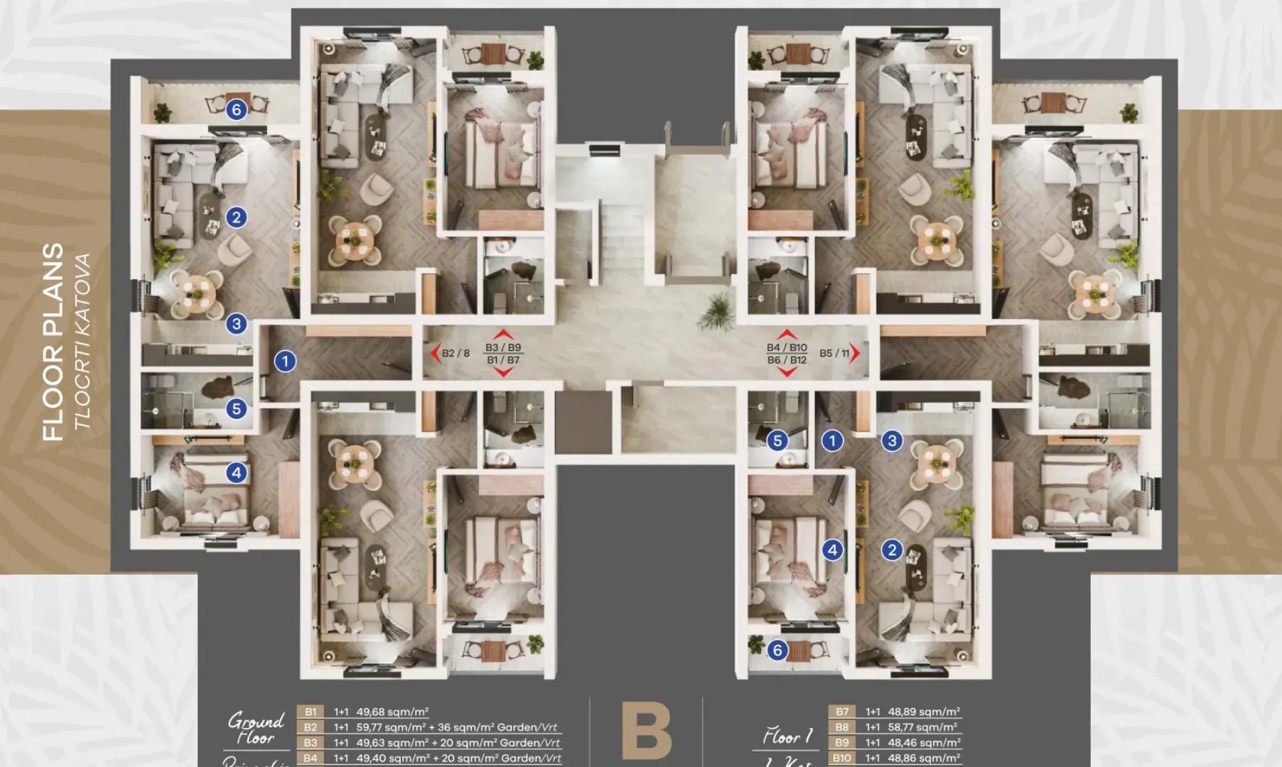 Prodaja, jednosoban stan, 49m², Radanovići, Kotor