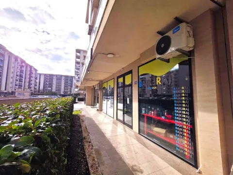 Exterior of the commercial space with a shop window and a walkway in front. - image 7