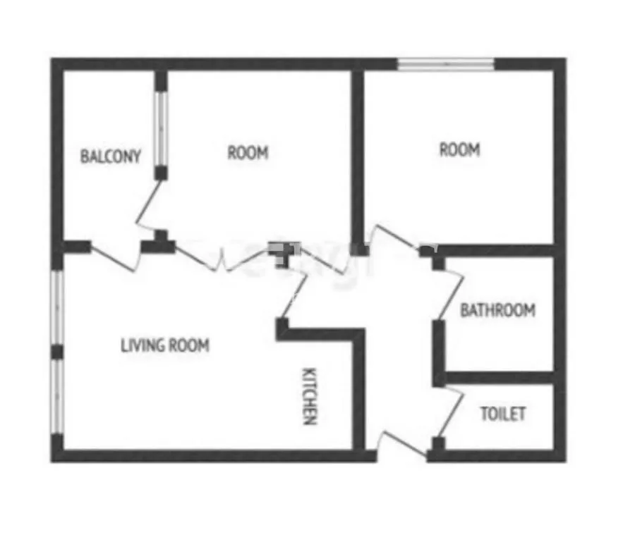 Floor plan showing the room layout of the apartment.