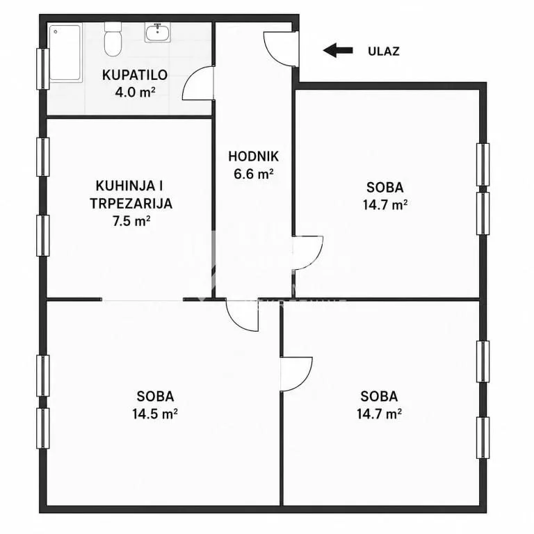 Prodaja, trosoban stan, 60m², Karaburma, Palilula Sve Podlokacije