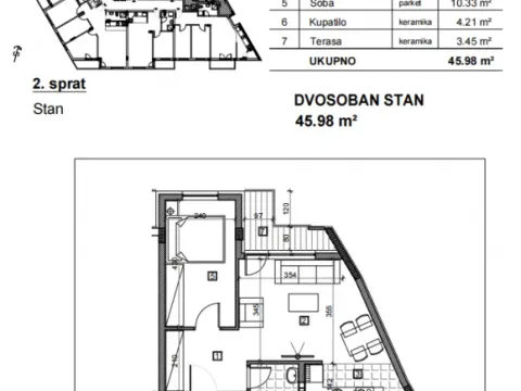 Prodaja, dvosoban stan, 46m², Bulevar patrijarha Pavla, Novi Sad Sve Podlokacije - image 3
