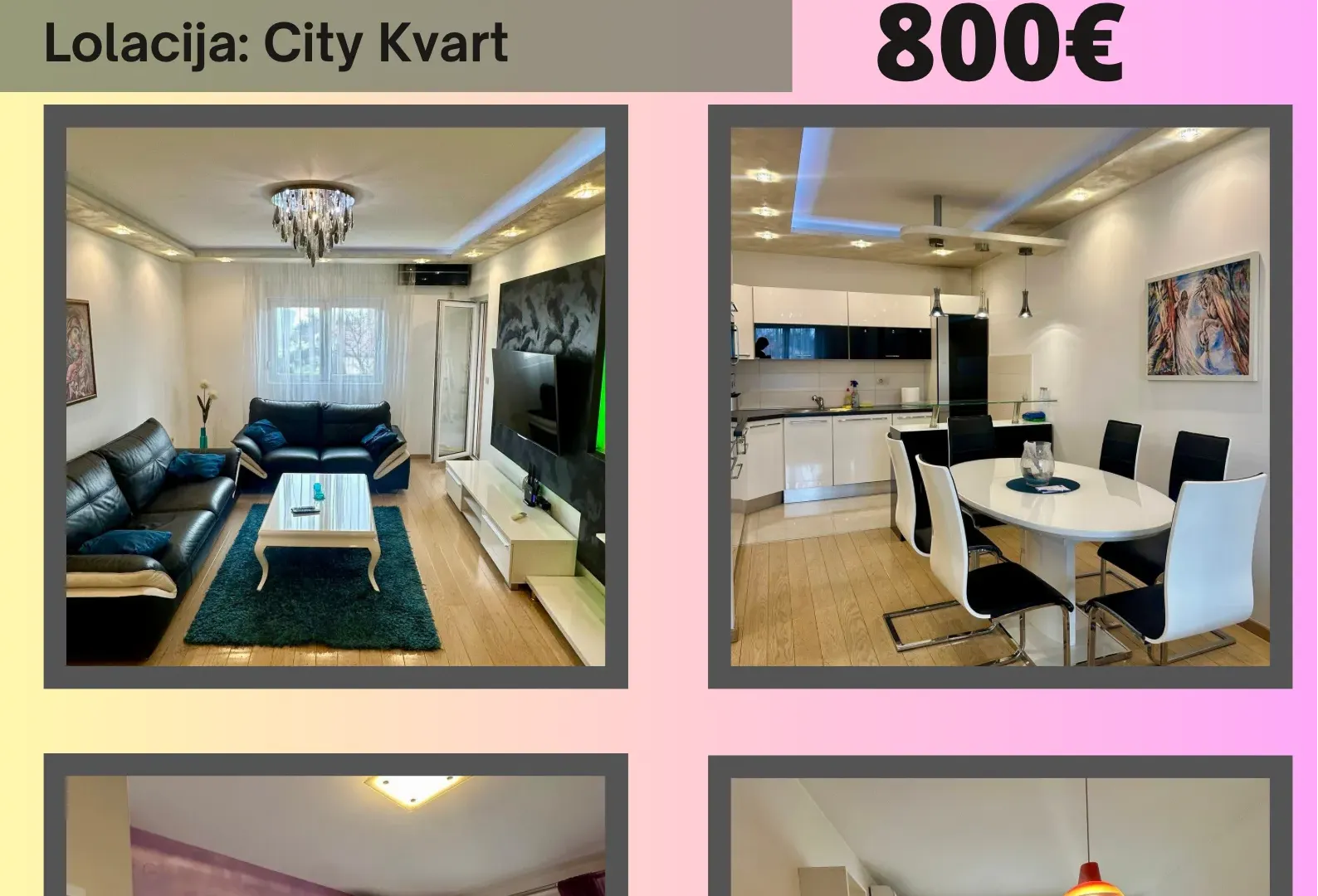 Izdavanje, trosoban stan, 76m², City Kvart, Podgorica
