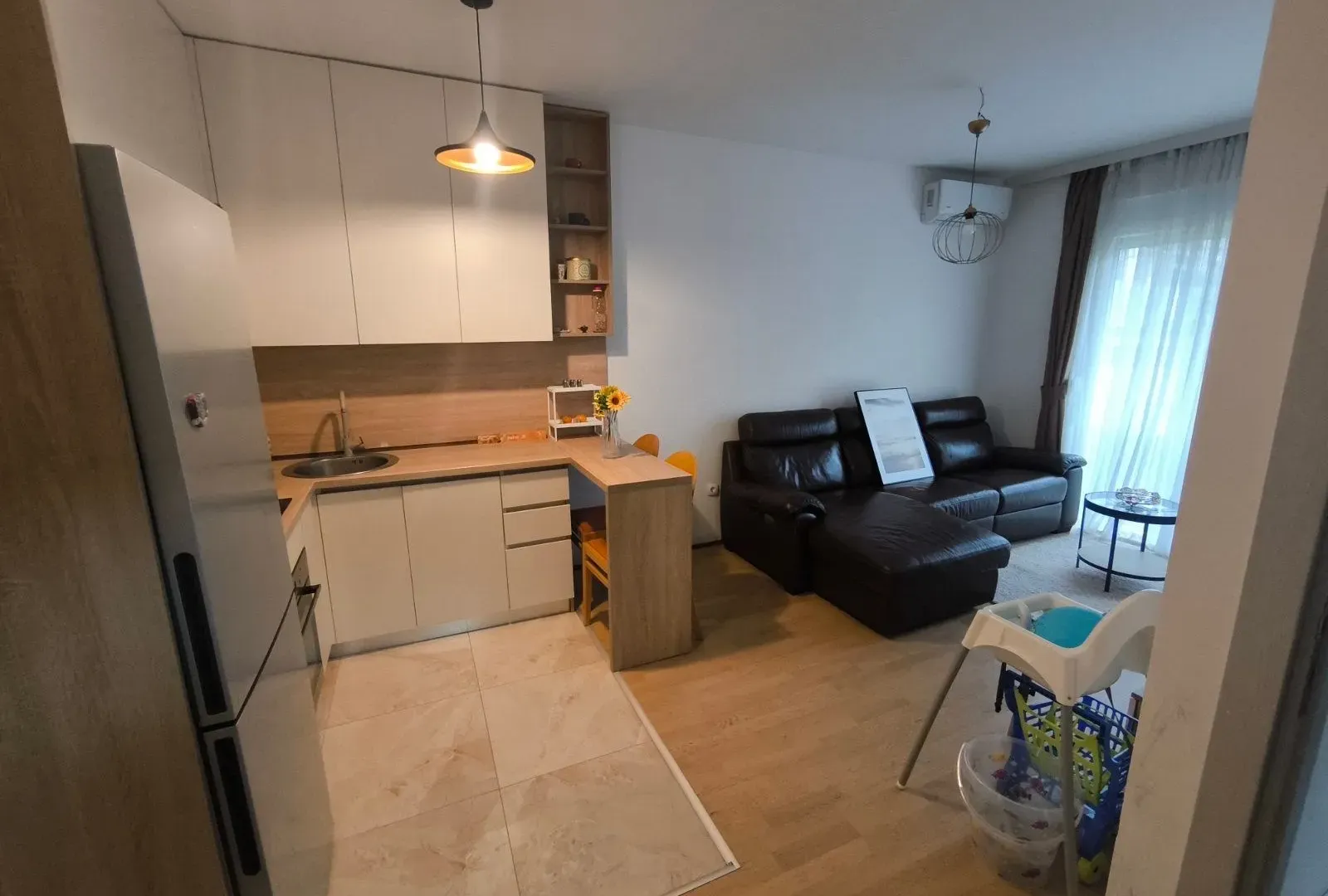 Rent, one bedroom apartment, 38m², Krivi Most, Podgorica
