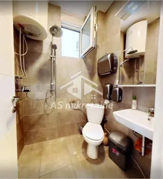 Manje kupatilo sa tuš kabinom, WC šoljom i umivaonikom. - image 24