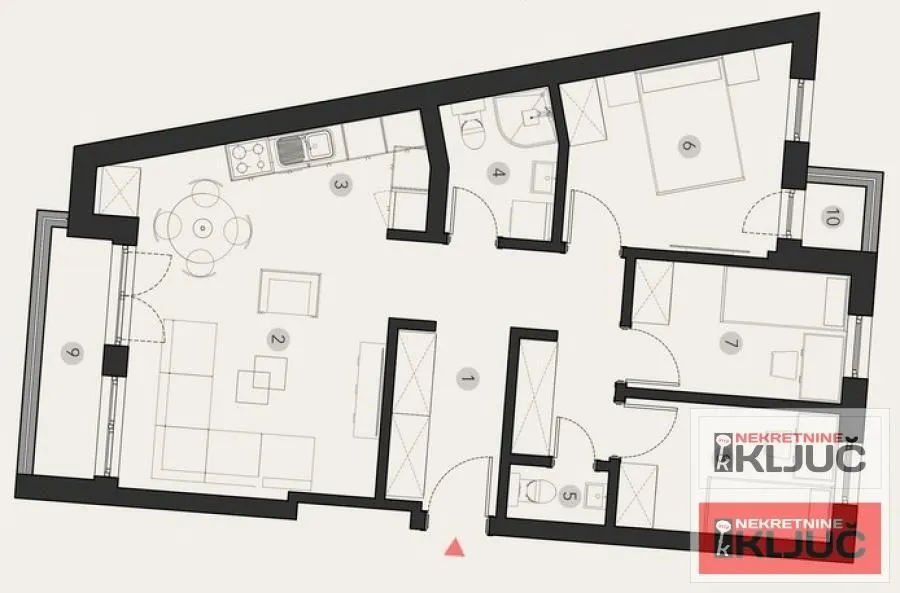 Sale, three bedroom apartment, 72m², Podbara, Novi Sad Sve Podlokacije