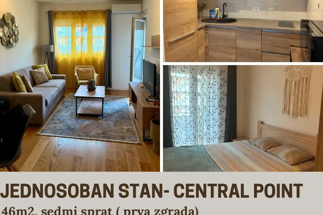 Sale, one bedroom apartment, 46m², Central Point, Podgorica