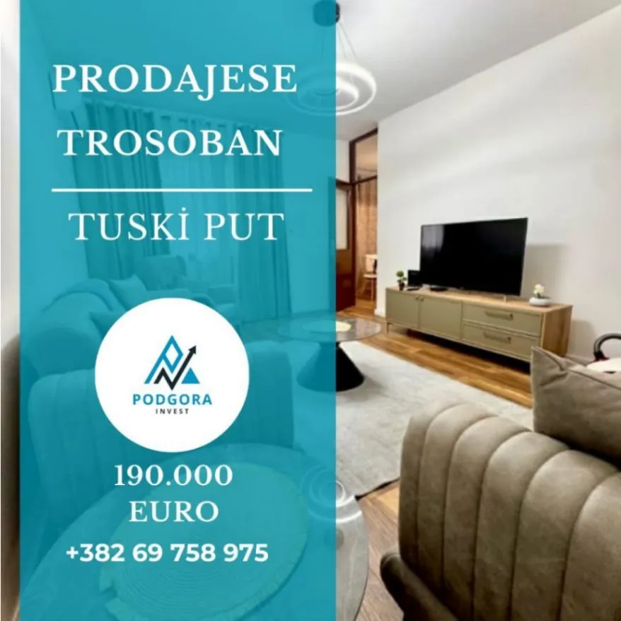 Prodaja, trosoban stan, 95m², Tuški Put, Podgorica