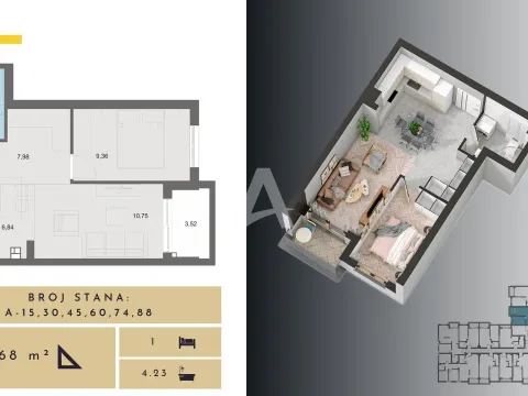 Prodaja, dvosoban stan, 67m², Budva, Crna Gora - image 18