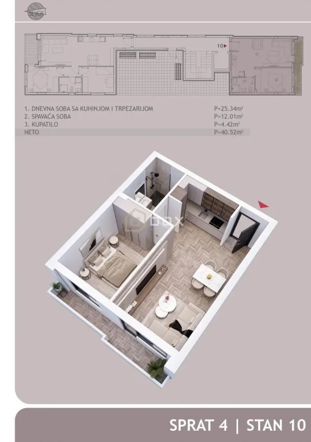 Prodaja, jednosoban stan, 47m², Palilula, Niš