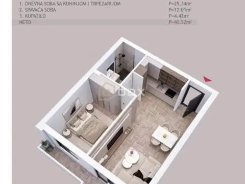 Sale, one bedroom apartment, 47m², Palilula, Niš - image 2