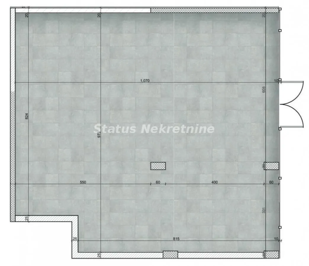 Property floor plan with dimensions shown in the drawing.
