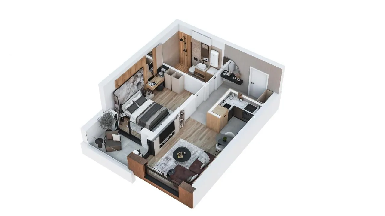 Prodaja, jednosoban stan, 47m², Šušanj, Bar