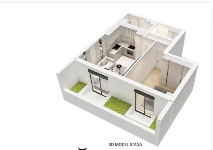 Prodaja, jednosoban stan, 43m², Centar, Bar