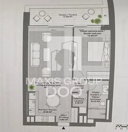 Prodaja, dvosoban stan, 70m², Savski Venac, Beograd