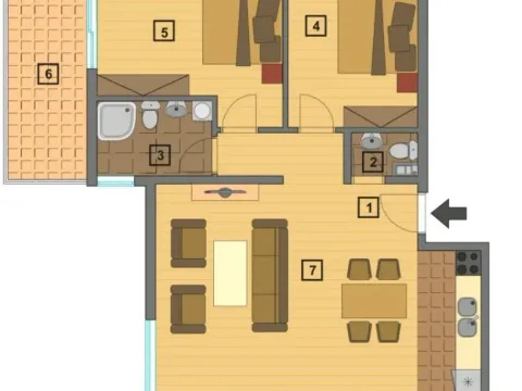 Sale, two bedroom apartment, 105m², Petrovac, Budva - image 8