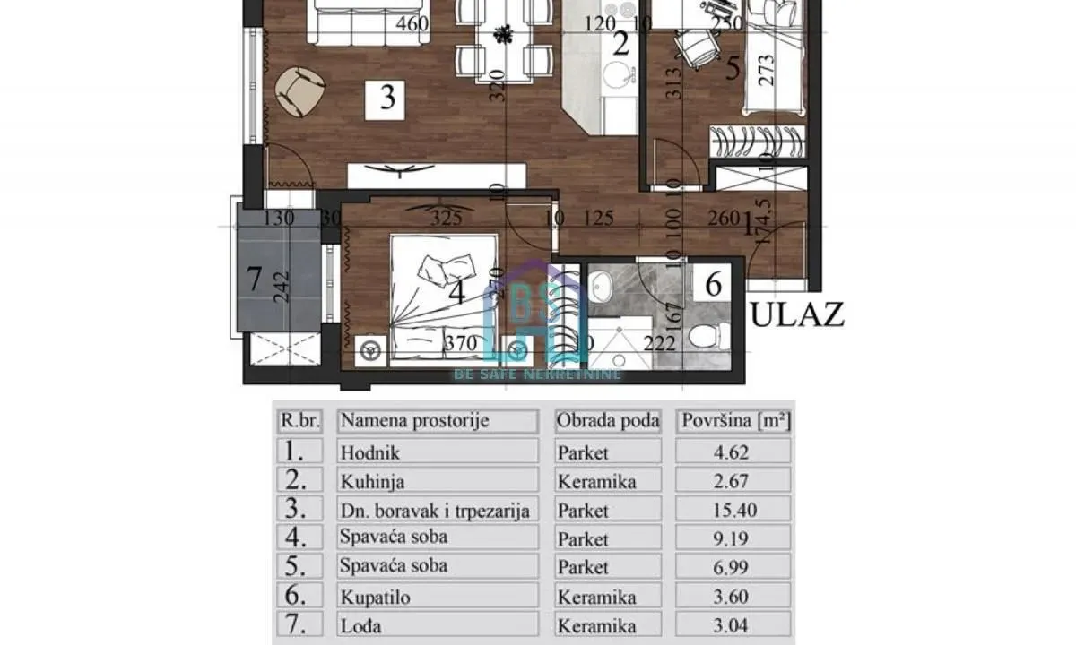 Prodaja, dvosoban stan, 46m², Grbavica, Novi Sad Sve Podlokacije