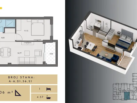 Prodaja, dvosoban stan, 67m², Budva, Crna Gora - image 30
