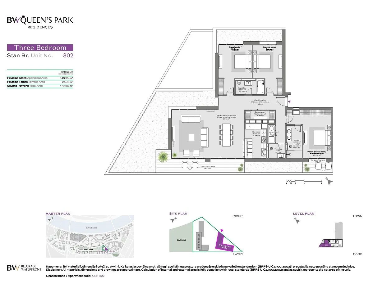 Prodaja, četvorosoban stan, 171m², Beograd Na Vodi, Beograd